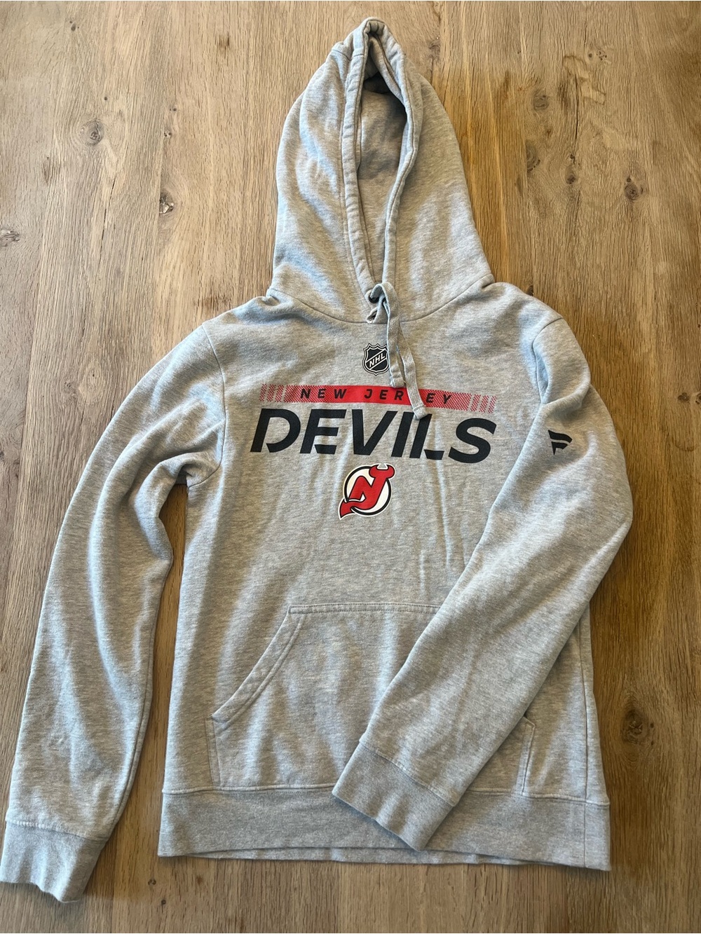 Women’s NHL Fanatics Authentic Pro New Jersey Devils Gray Pullover Hoodie Size S